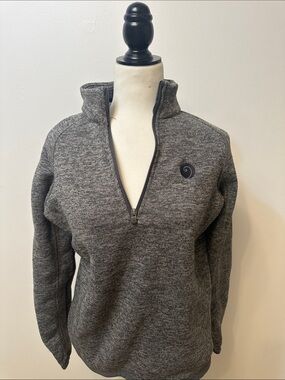 Women's Heather Gray Quarter-Zip Pullover Sweatshirt